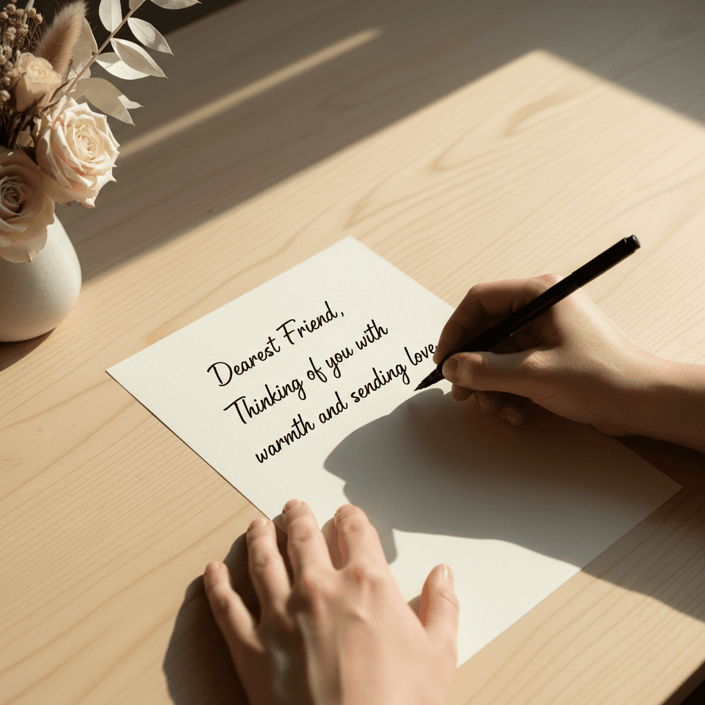 Handwriting a heartfelt note
